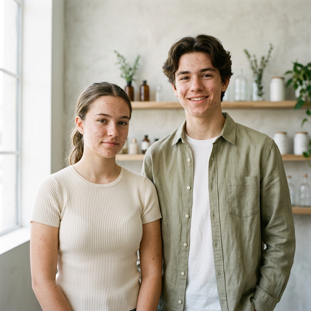 Adolescentes con acné