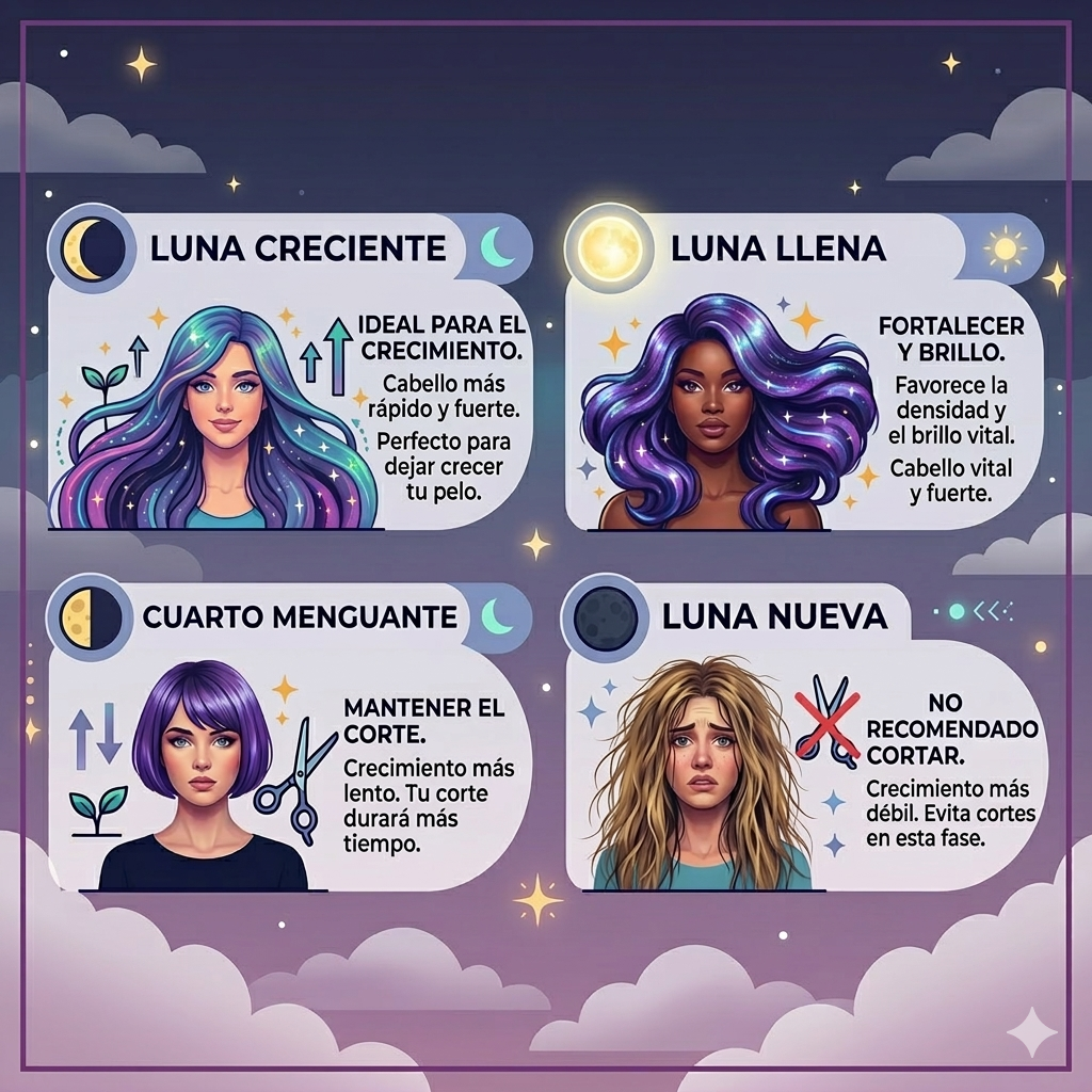 Calendario lunar para el cabello